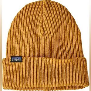 Patagonia Fisherman Rolled Beanie Winter Hat Cap Cabin Gold NWT